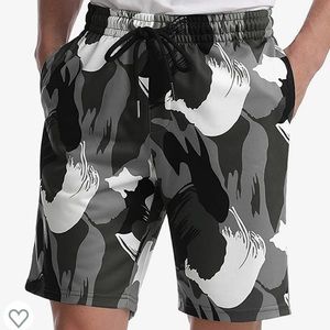 Zengjo Men's Drawstring 9 Inch Athletic Shorts with Pockets Elastic Waist